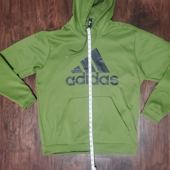 Adidas Green Hoodie Mens Size XL 100% Polyester - Picture 5 of 10